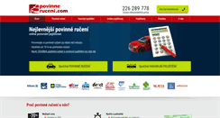 Desktop Screenshot of povinne-ruceni.com