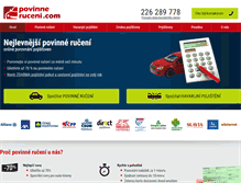 Tablet Screenshot of povinne-ruceni.com